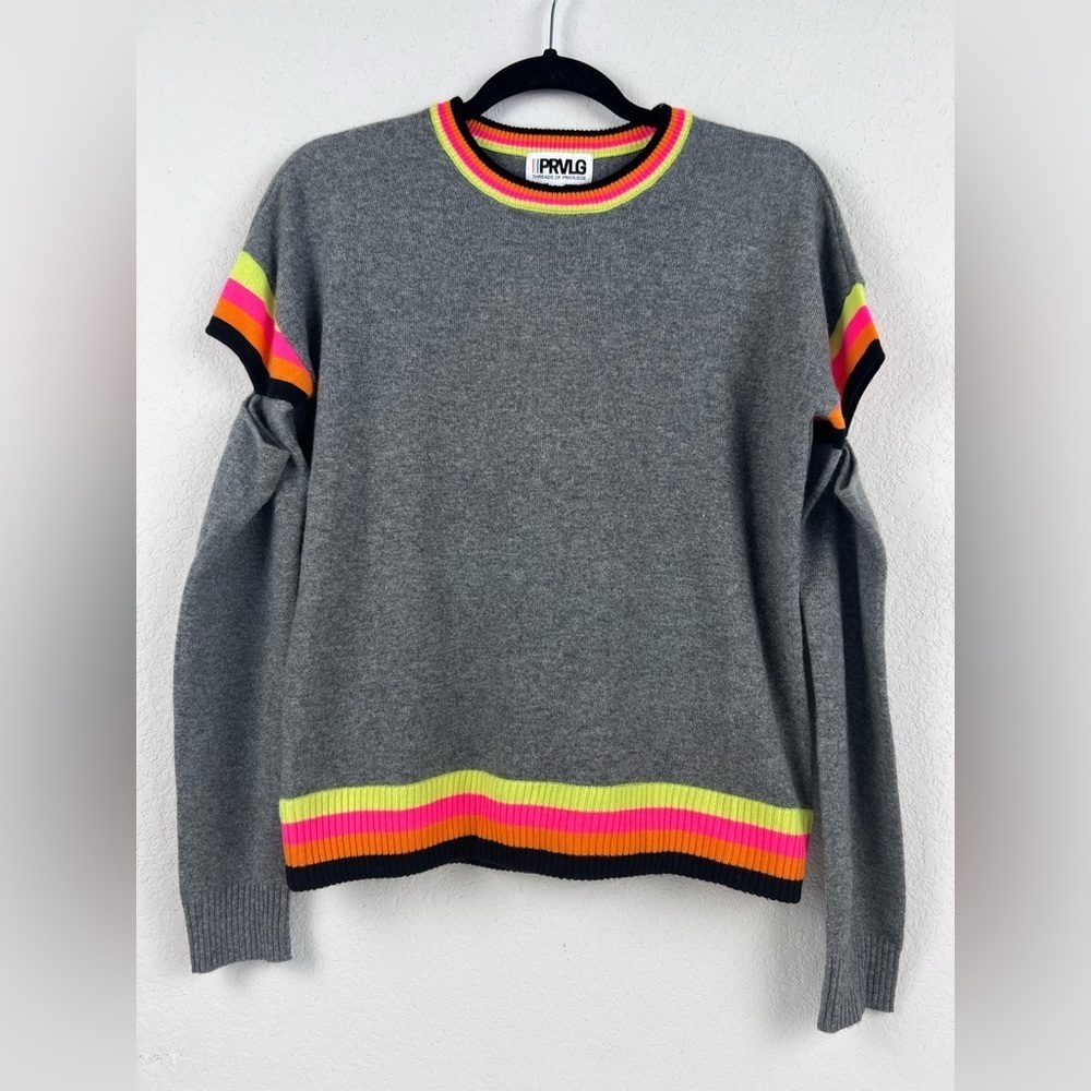 NWT: PRVLG Elbow Cutout Cashmere Sweater - Picture 2 of 10